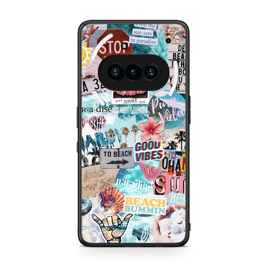 Nothing Phone 3a Summer Vibes Θήκη από τη Smartfits με σχέδιο στο πίσω μέρος και μαύρο περίβλημα | Smartphone case with colorful back and black bezels by Smartfits