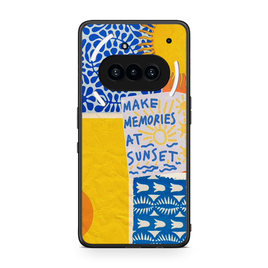 Nothing Phone 3a Sunset Memories Θήκη από τη Smartfits με σχέδιο στο πίσω μέρος και μαύρο περίβλημα | Smartphone case with colorful back and black bezels by Smartfits