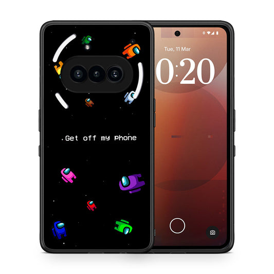Θήκη Nothing Phone 3a AFK Text από τη Smartfits με σχέδιο στο πίσω μέρος και μαύρο περίβλημα | Nothing Phone 3a AFK Text case with colorful back and black bezels