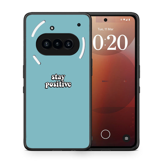 Θήκη Nothing Phone 3a Positive Text από τη Smartfits με σχέδιο στο πίσω μέρος και μαύρο περίβλημα | Nothing Phone 3a Positive Text case with colorful back and black bezels