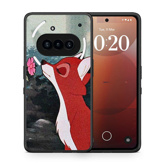 Θήκη Nothing Phone 3a Tod And Vixey Love 2 από τη Smartfits με σχέδιο στο πίσω μέρος και μαύρο περίβλημα | Nothing Phone 3a Tod And Vixey Love 2 case with colorful back and black bezels