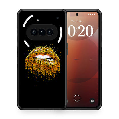 Θήκη Nothing Phone 3a Golden Valentine από τη Smartfits με σχέδιο στο πίσω μέρος και μαύρο περίβλημα | Nothing Phone 3a Golden Valentine case with colorful back and black bezels