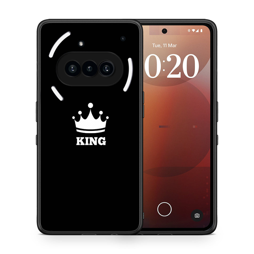 Θήκη Nothing Phone 3a King Valentine από τη Smartfits με σχέδιο στο πίσω μέρος και μαύρο περίβλημα | Nothing Phone 3a King Valentine case with colorful back and black bezels