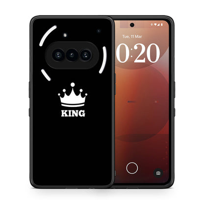 Θήκη Nothing Phone 3a King Valentine από τη Smartfits με σχέδιο στο πίσω μέρος και μαύρο περίβλημα | Nothing Phone 3a King Valentine case with colorful back and black bezels
