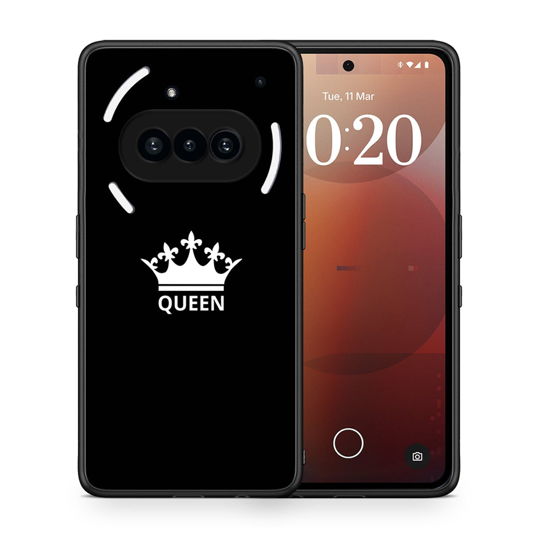 Θήκη Nothing Phone 3a Queen Valentine από τη Smartfits με σχέδιο στο πίσω μέρος και μαύρο περίβλημα | Nothing Phone 3a Queen Valentine case with colorful back and black bezels