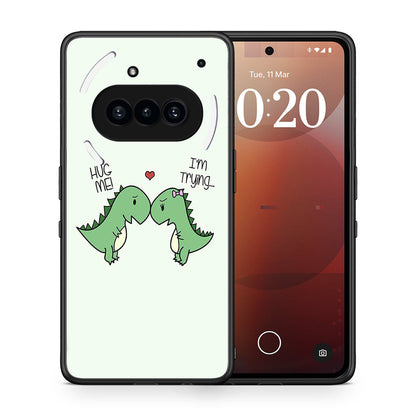 Θήκη Nothing Phone 3a Rex Valentine από τη Smartfits με σχέδιο στο πίσω μέρος και μαύρο περίβλημα | Nothing Phone 3a Rex Valentine case with colorful back and black bezels