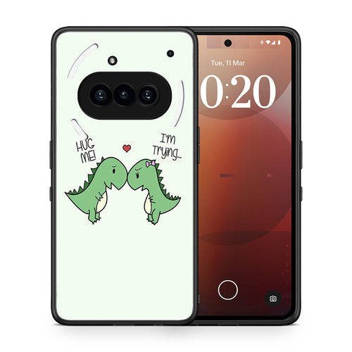 Θήκη Nothing Phone 3a Rex Valentine από τη Smartfits με σχέδιο στο πίσω μέρος και μαύρο περίβλημα | Nothing Phone 3a Rex Valentine case with colorful back and black bezels