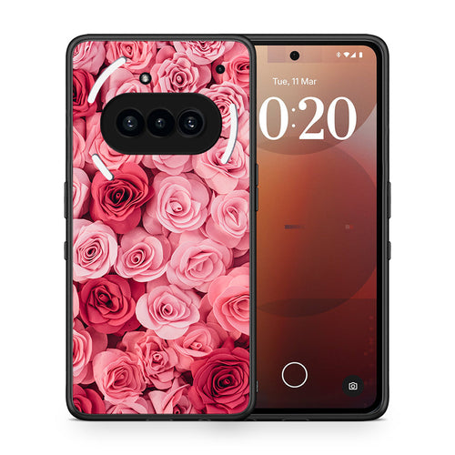 Θήκη Nothing Phone 3a RoseGarden Valentine από τη Smartfits με σχέδιο στο πίσω μέρος και μαύρο περίβλημα | Nothing Phone 3a RoseGarden Valentine case with colorful back and black bezels