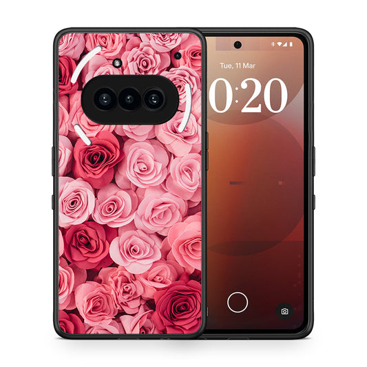 Θήκη Nothing Phone 3a RoseGarden Valentine από τη Smartfits με σχέδιο στο πίσω μέρος και μαύρο περίβλημα | Nothing Phone 3a RoseGarden Valentine case with colorful back and black bezels