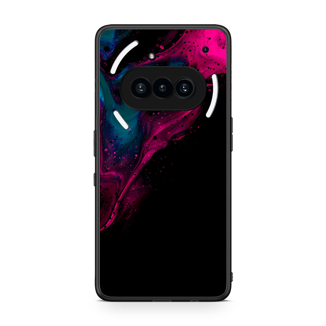 4 - Nothing Phone 3a Pink Black Watercolor case, cover, bumper