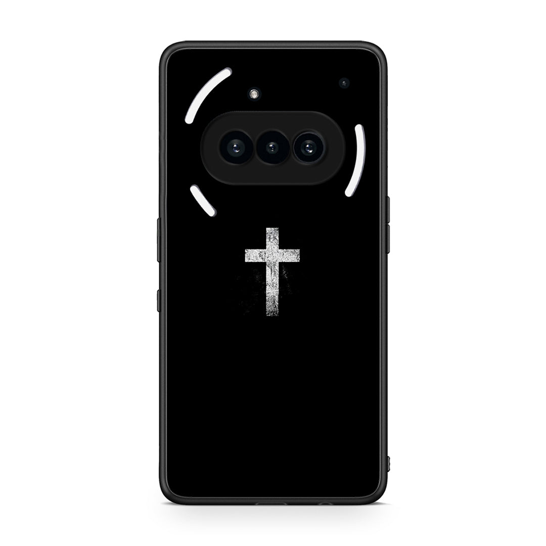Nothing Phone 3a White Cross θήκη από τη Smartfits με σχέδιο στο πίσω μέρος και μαύρο περίβλημα | Smartphone case with colorful back and black bezels by Smartfits