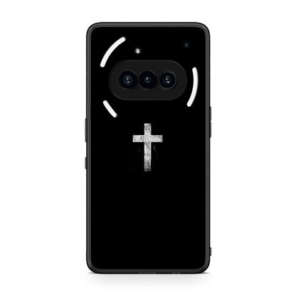 Nothing Phone 3a White Cross θήκη από τη Smartfits με σχέδιο στο πίσω μέρος και μαύρο περίβλημα | Smartphone case with colorful back and black bezels by Smartfits