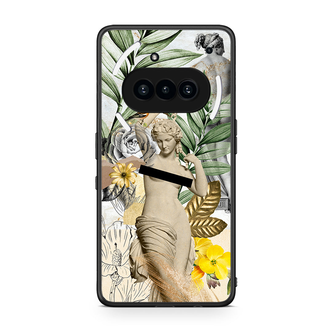 Nothing Phone 3a Woman Statue θήκη από τη Smartfits με σχέδιο στο πίσω μέρος και μαύρο περίβλημα | Smartphone case with colorful back and black bezels by Smartfits