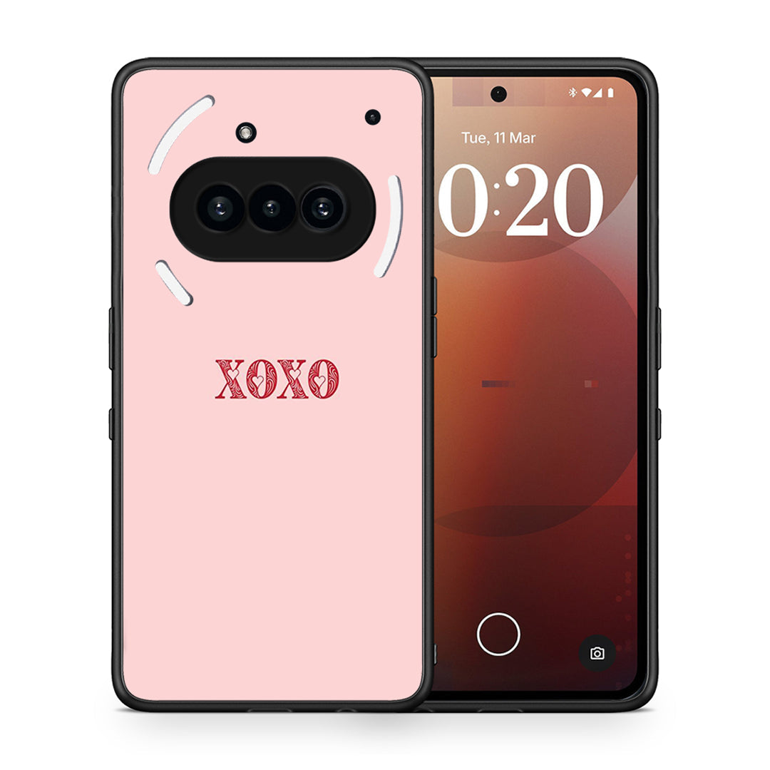 Θήκη Nothing Phone 3a XOXO Love από τη Smartfits με σχέδιο στο πίσω μέρος και μαύρο περίβλημα | Nothing Phone 3a XOXO Love case with colorful back and black bezels