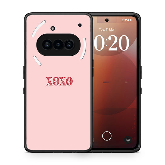Θήκη Nothing Phone 3a XOXO Love από τη Smartfits με σχέδιο στο πίσω μέρος και μαύρο περίβλημα | Nothing Phone 3a XOXO Love case with colorful back and black bezels
