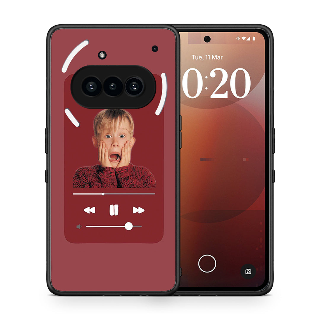 Θήκη Nothing Phone 3a Xmas Alone Music από τη Smartfits με σχέδιο στο πίσω μέρος και μαύρο περίβλημα | Nothing Phone 3a Xmas Alone Music case with colorful back and black bezels