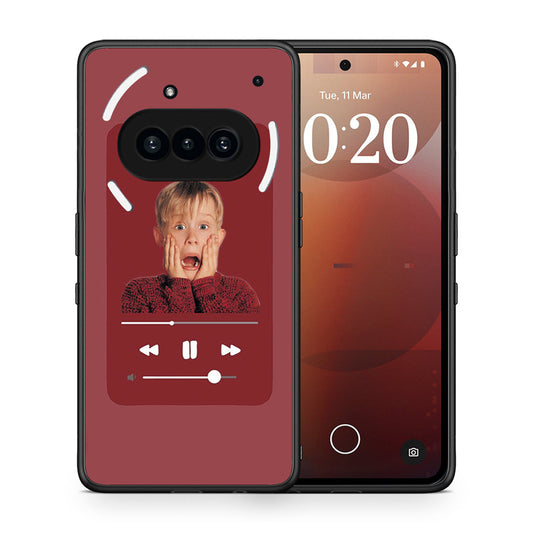Θήκη Nothing Phone 3a Xmas Alone Music από τη Smartfits με σχέδιο στο πίσω μέρος και μαύρο περίβλημα | Nothing Phone 3a Xmas Alone Music case with colorful back and black bezels