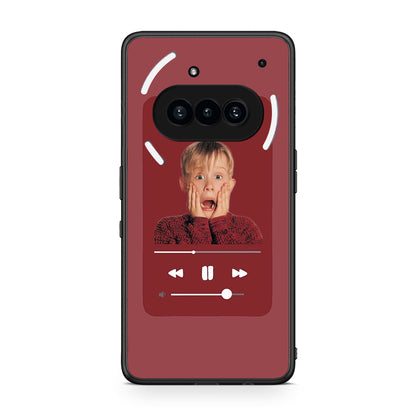 Nothing Phone 3a Xmas Alone Music θήκη από τη Smartfits με σχέδιο στο πίσω μέρος και μαύρο περίβλημα | Smartphone case with colorful back and black bezels by Smartfits