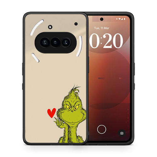 Θήκη Nothing Phone 3a Xmas Grinch από τη Smartfits με σχέδιο στο πίσω μέρος και μαύρο περίβλημα | Nothing Phone 3a Xmas Grinch case with colorful back and black bezels