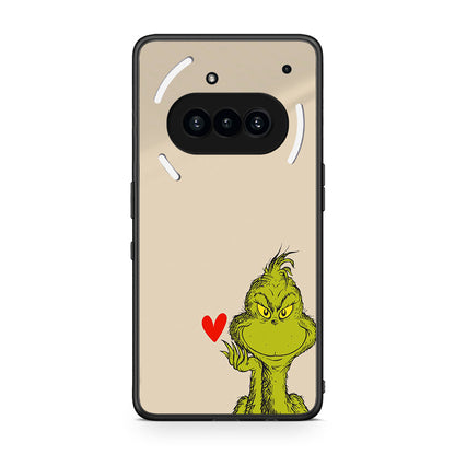 Nothing Phone 3a Xmas Grinch θήκη από τη Smartfits με σχέδιο στο πίσω μέρος και μαύρο περίβλημα | Smartphone case with colorful back and black bezels by Smartfits