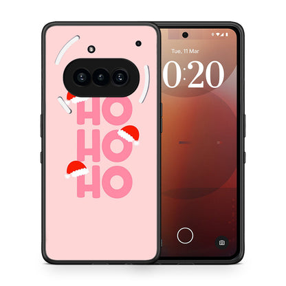 Θήκη Nothing Phone 3a Xmas Ho Ho Ho από τη Smartfits με σχέδιο στο πίσω μέρος και μαύρο περίβλημα | Nothing Phone 3a Xmas Ho Ho Ho case with colorful back and black bezels