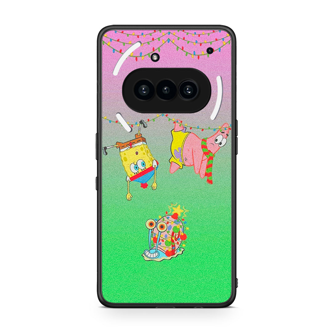 Nothing Phone 3a Xmas Lights θήκη από τη Smartfits με σχέδιο στο πίσω μέρος και μαύρο περίβλημα | Smartphone case with colorful back and black bezels by Smartfits