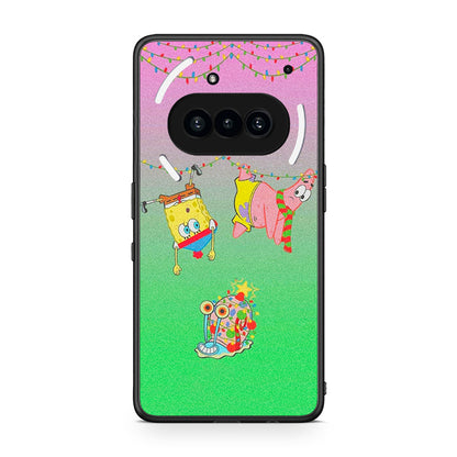 Nothing Phone 3a Xmas Lights θήκη από τη Smartfits με σχέδιο στο πίσω μέρος και μαύρο περίβλημα | Smartphone case with colorful back and black bezels by Smartfits