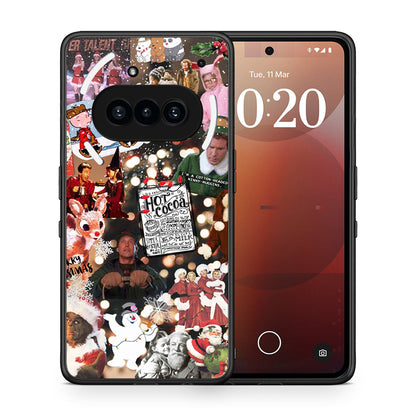 Θήκη Nothing Phone 3a Xmas Movies από τη Smartfits με σχέδιο στο πίσω μέρος και μαύρο περίβλημα | Nothing Phone 3a Xmas Movies case with colorful back and black bezels
