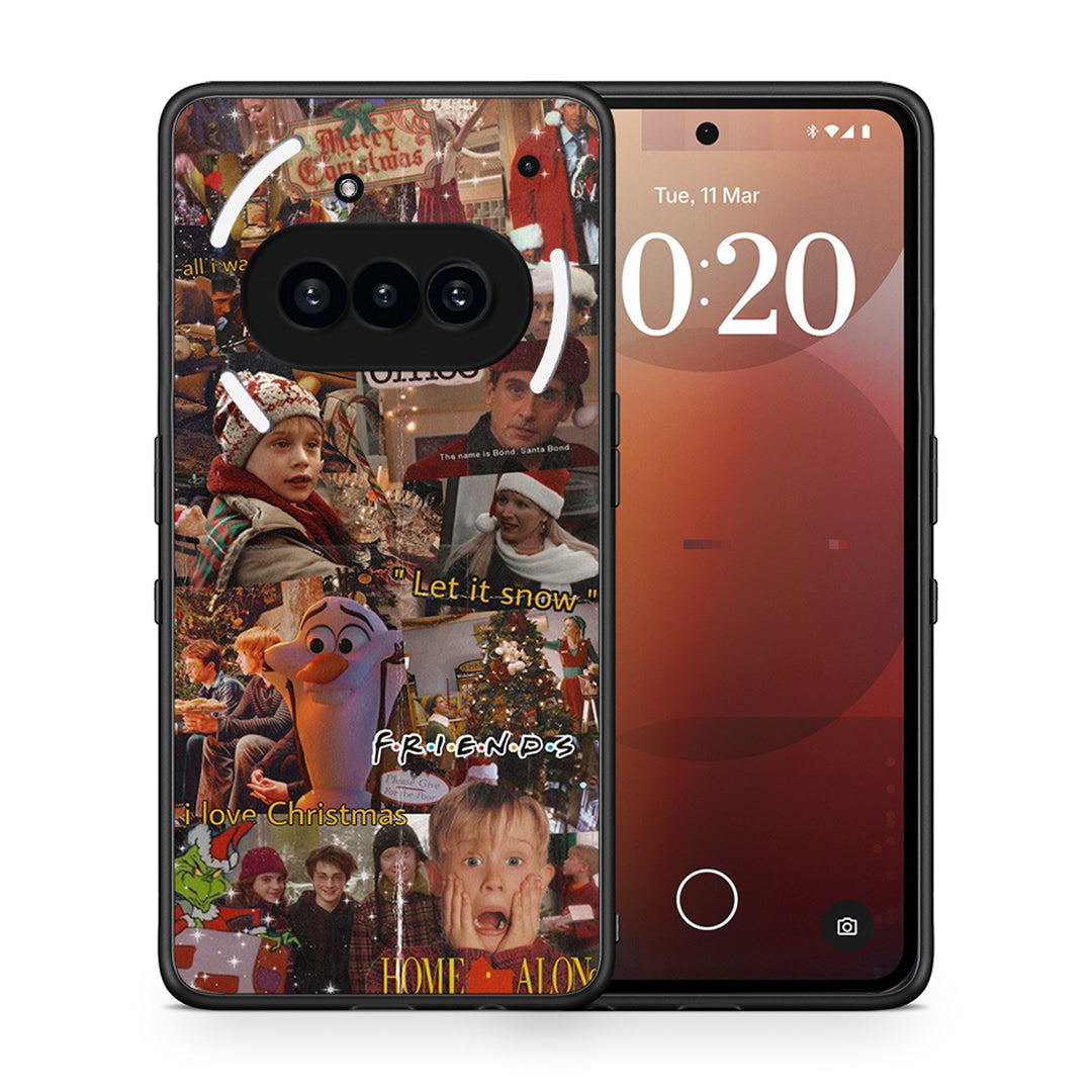 Θήκη Nothing Phone 3a Xmas Wishes από τη Smartfits με σχέδιο στο πίσω μέρος και μαύρο περίβλημα | Nothing Phone 3a Xmas Wishes case with colorful back and black bezels