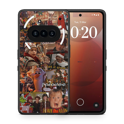 Θήκη Nothing Phone 3a Xmas Wishes από τη Smartfits με σχέδιο στο πίσω μέρος και μαύρο περίβλημα | Nothing Phone 3a Xmas Wishes case with colorful back and black bezels