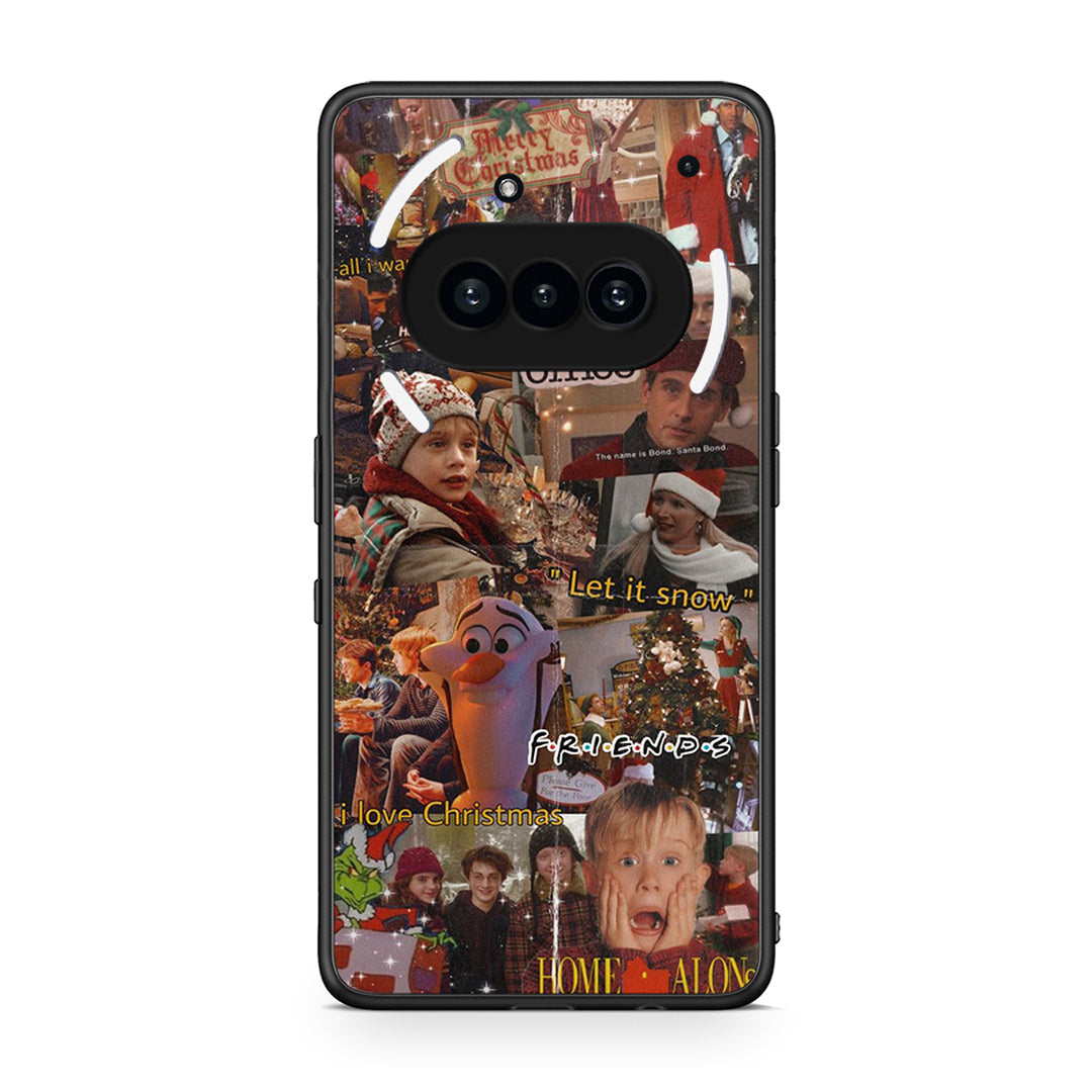 Nothing Phone 3a Xmas Wishes θήκη από τη Smartfits με σχέδιο στο πίσω μέρος και μαύρο περίβλημα | Smartphone case with colorful back and black bezels by Smartfits