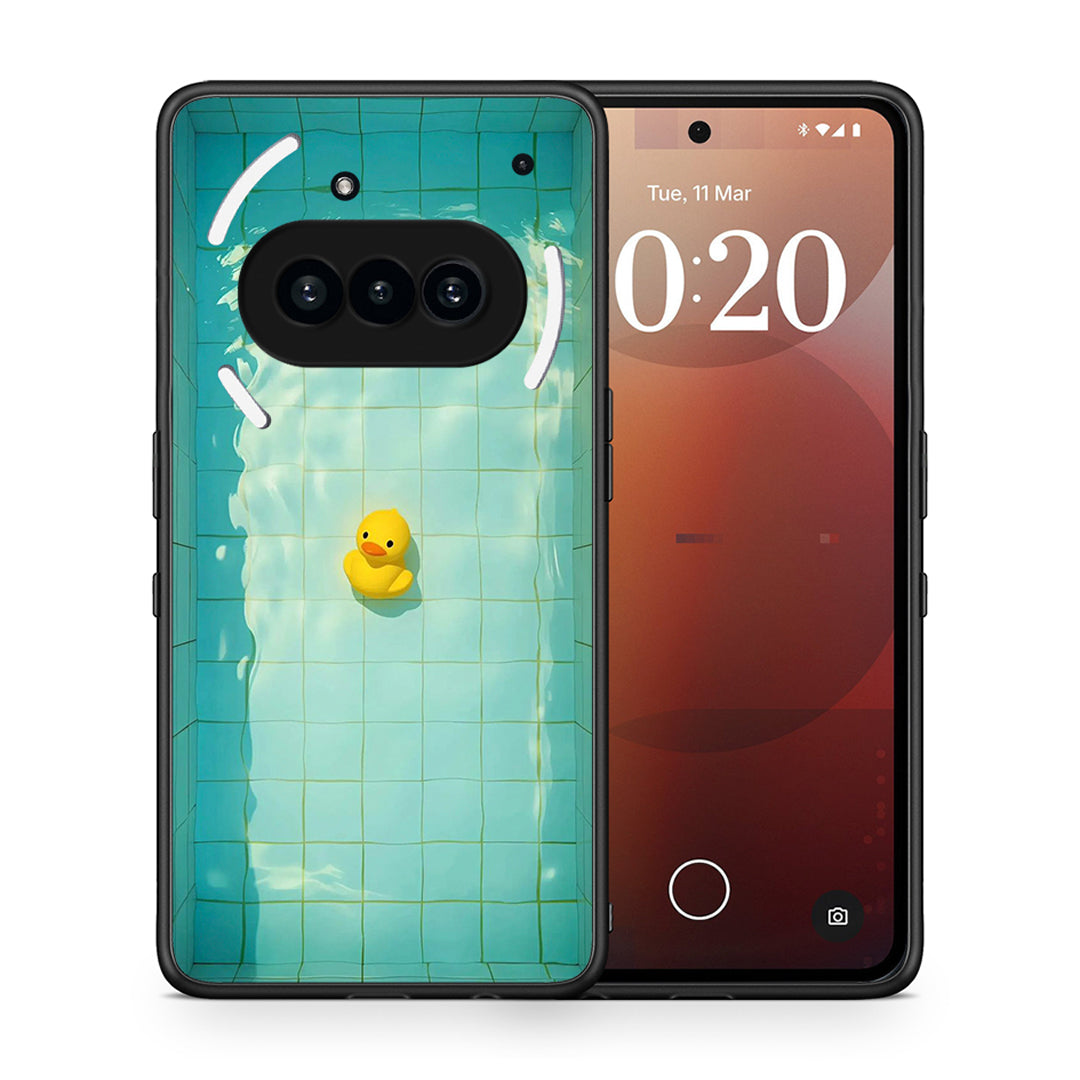 Θήκη Nothing Phone 3a Yellow Duck από τη Smartfits με σχέδιο στο πίσω μέρος και μαύρο περίβλημα | Nothing Phone 3a Yellow Duck case with colorful back and black bezels
