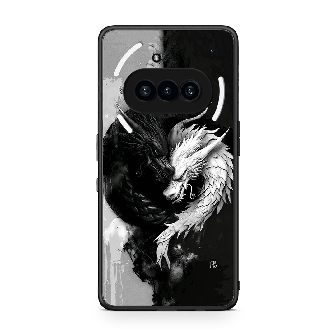 Nothing Phone 3a Yin Yang Θήκη από τη Smartfits με σχέδιο στο πίσω μέρος και μαύρο περίβλημα | Smartphone case with colorful back and black bezels by Smartfits