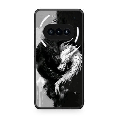 Nothing Phone 3a Yin Yang Θήκη από τη Smartfits με σχέδιο στο πίσω μέρος και μαύρο περίβλημα | Smartphone case with colorful back and black bezels by Smartfits