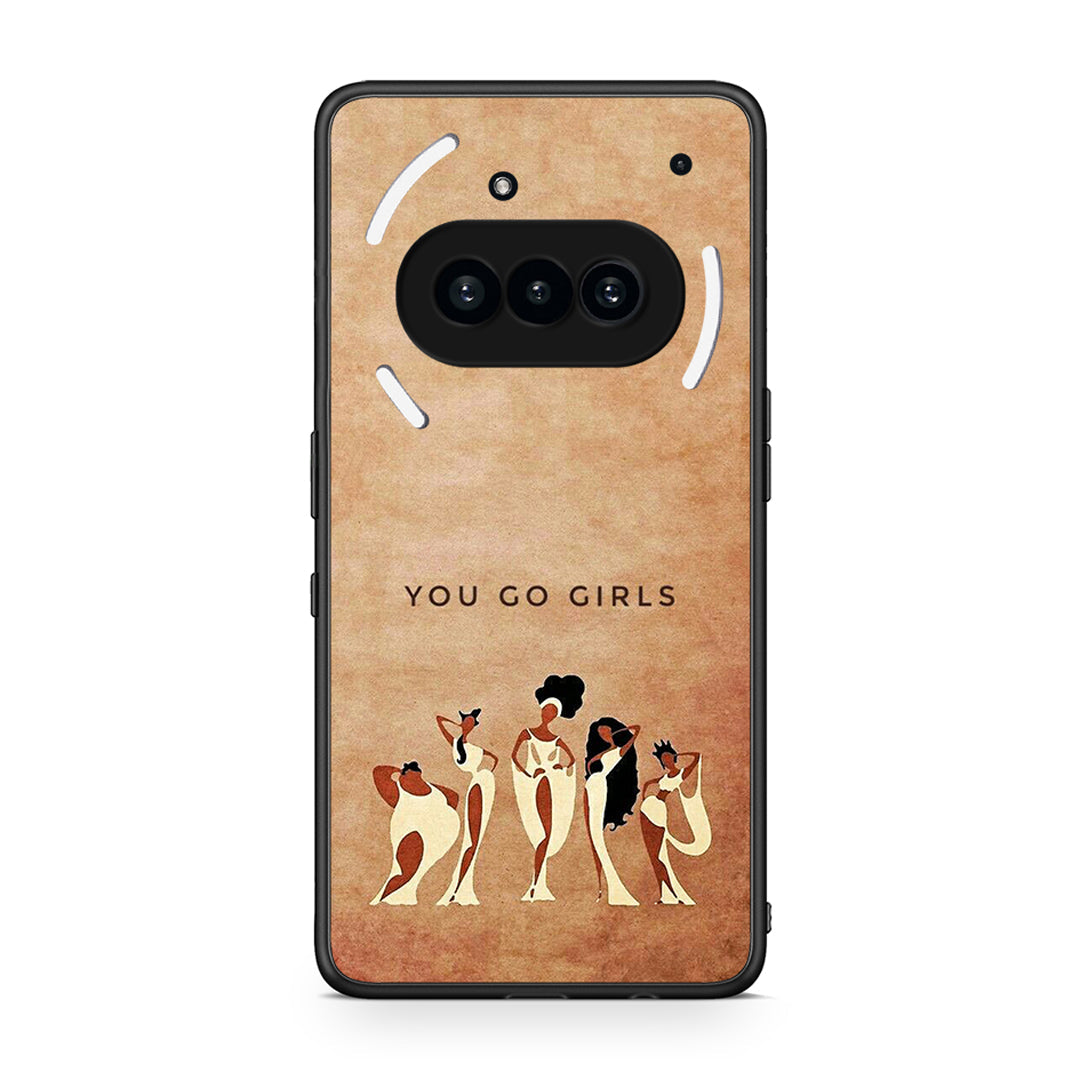 Nothing Phone 3a You Go Girl θήκη από τη Smartfits με σχέδιο στο πίσω μέρος και μαύρο περίβλημα | Smartphone case with colorful back and black bezels by Smartfits