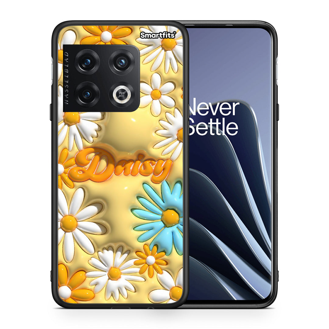 Θήκη OnePlus 10 Pro Bubble Daisies από τη Smartfits με σχέδιο στο πίσω μέρος και μαύρο περίβλημα | OnePlus 10 Pro Bubble Daisies case with colorful back and black bezels