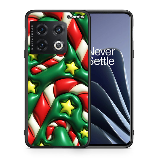 Θήκη OnePlus 10 Pro Christmas Bubbles από τη Smartfits με σχέδιο στο πίσω μέρος και μαύρο περίβλημα | OnePlus 10 Pro Christmas Bubbles case with colorful back and black bezels