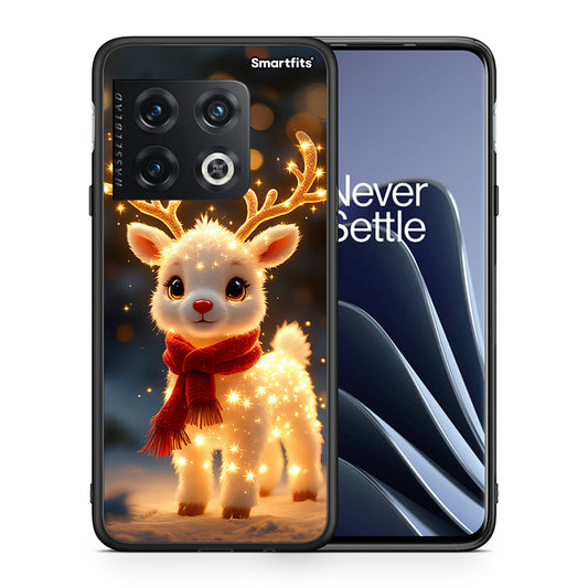 Θήκη OnePlus 10 Pro Christmas Cutie από τη Smartfits με σχέδιο στο πίσω μέρος και μαύρο περίβλημα | OnePlus 10 Pro Christmas Cutie case with colorful back and black bezels