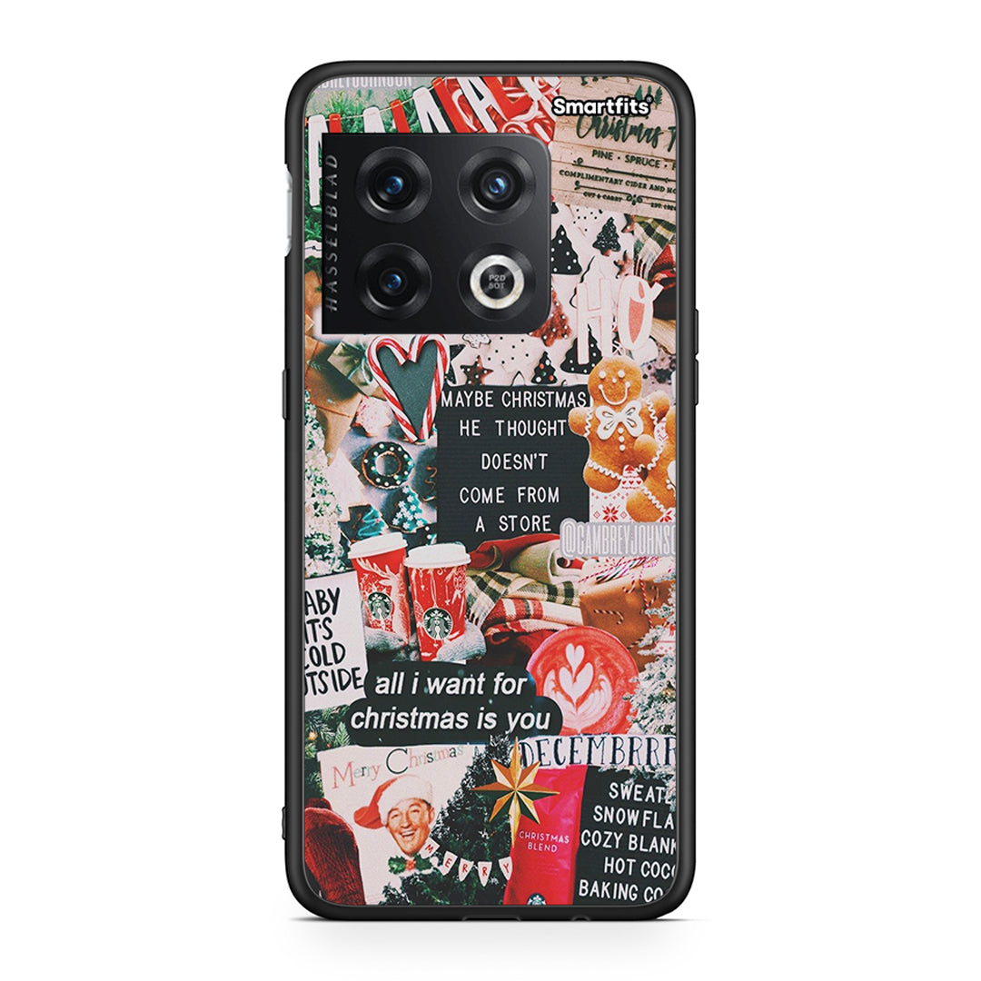 OnePlus 10 Pro Christmas Happiness θήκη από τη Smartfits με σχέδιο στο πίσω μέρος και μαύρο περίβλημα | Smartphone case with colorful back and black bezels by Smartfits