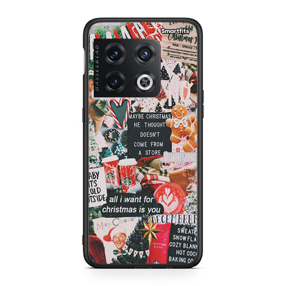 OnePlus 10 Pro Christmas Happiness θήκη από τη Smartfits με σχέδιο στο πίσω μέρος και μαύρο περίβλημα | Smartphone case with colorful back and black bezels by Smartfits