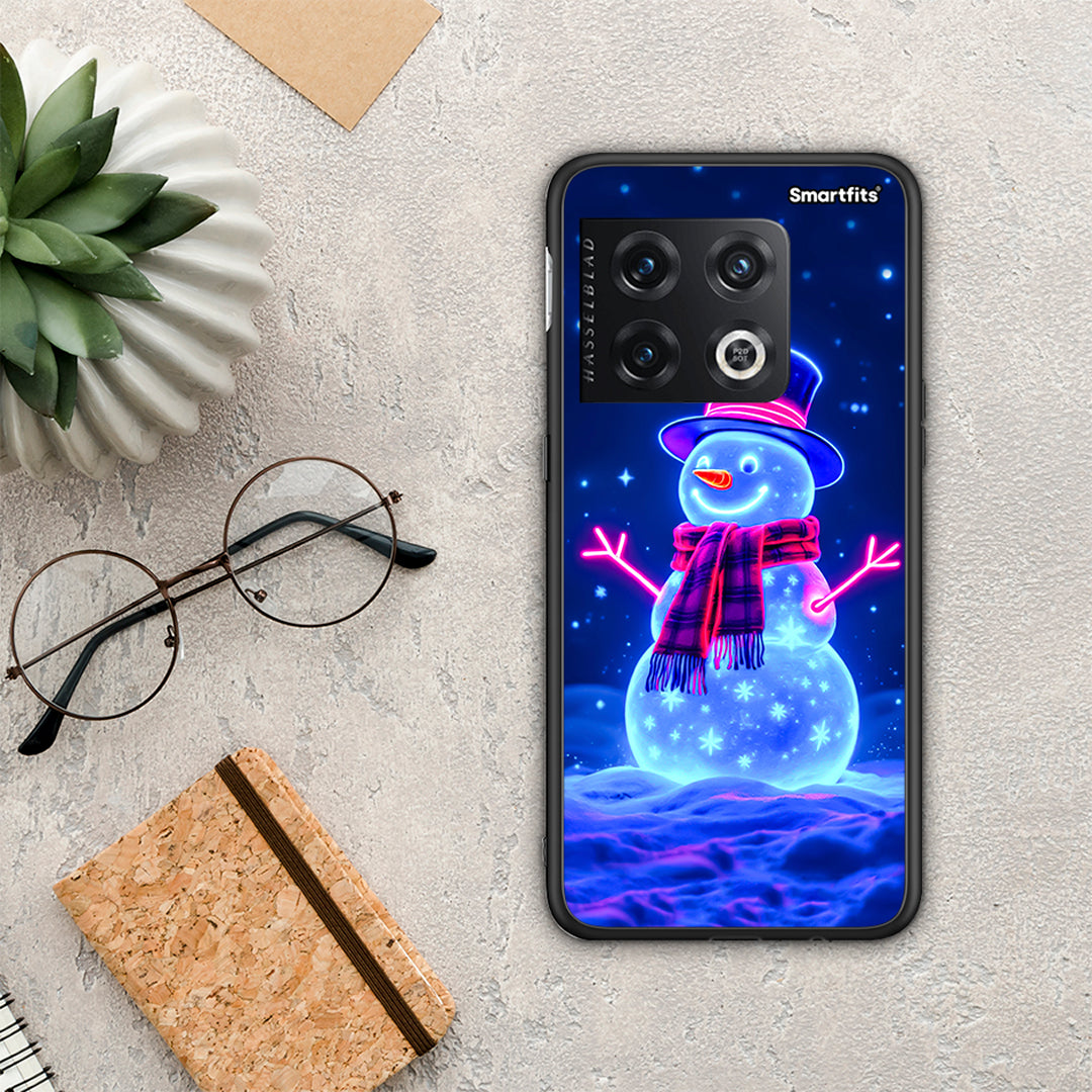 Christmas Neon Snowman - OnePlus 10 Pro θήκη