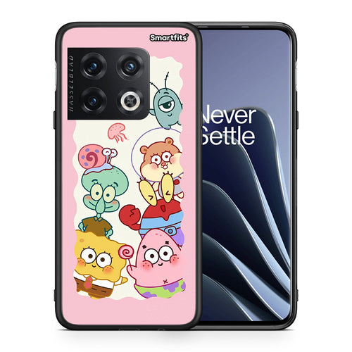 Θήκη OnePlus 10 Pro Cute Companion από τη Smartfits με σχέδιο στο πίσω μέρος και μαύρο περίβλημα | OnePlus 10 Pro Cute Companion case with colorful back and black bezels
