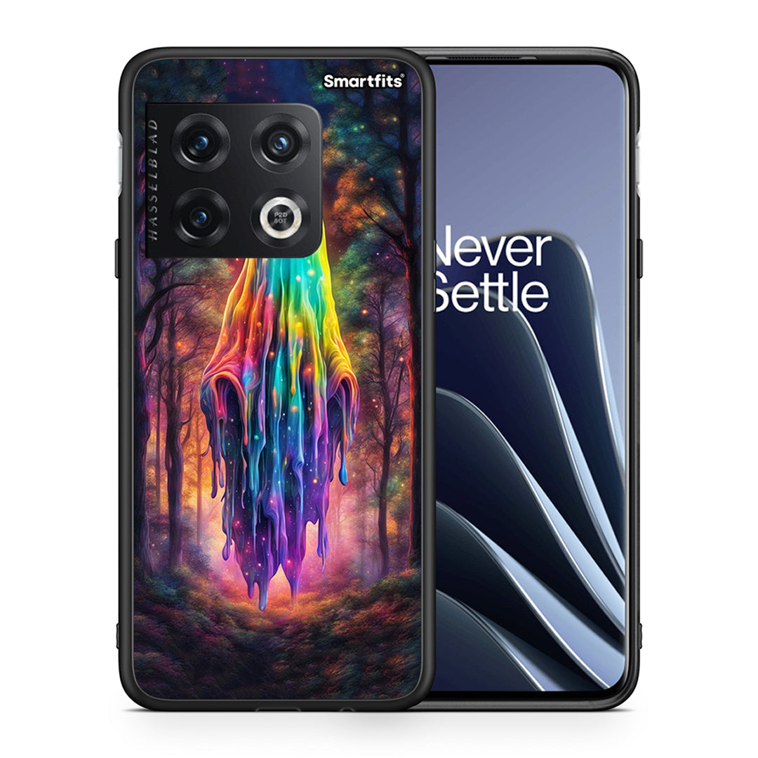 Θήκη OnePlus 10 Pro Halloween Ghost από τη Smartfits με σχέδιο στο πίσω μέρος και μαύρο περίβλημα | OnePlus 10 Pro Halloween Ghost case with colorful back and black bezels