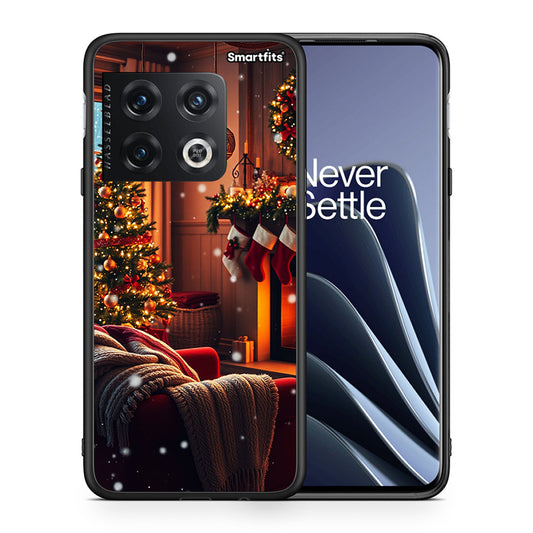 Θήκη OnePlus 10 Pro Home For Christmas από τη Smartfits με σχέδιο στο πίσω μέρος και μαύρο περίβλημα | OnePlus 10 Pro Home For Christmas case with colorful back and black bezels