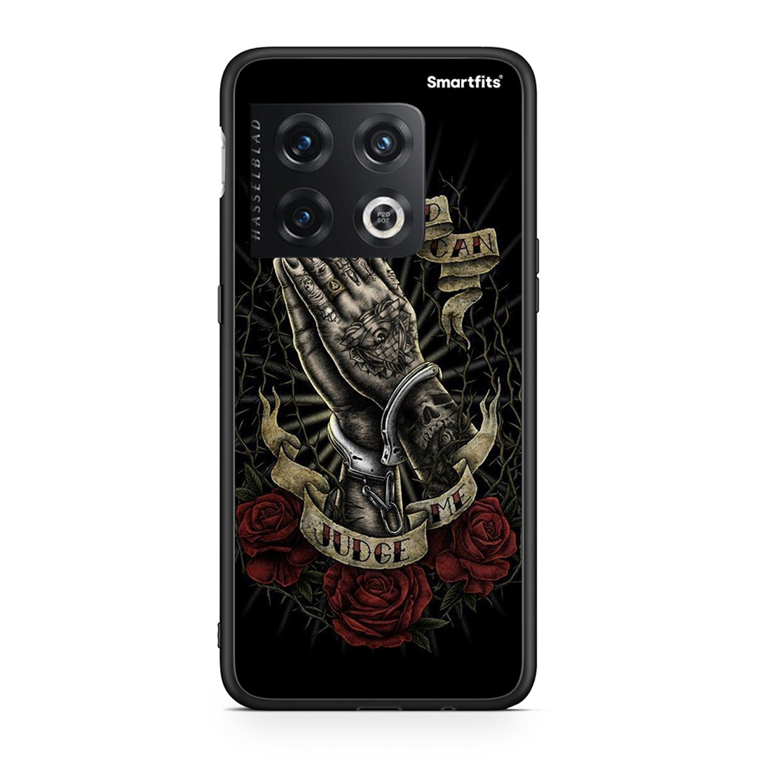 OnePlus 10 Pro Judge By God θήκη από τη Smartfits με σχέδιο στο πίσω μέρος και μαύρο περίβλημα | Smartphone case with colorful back and black bezels by Smartfits