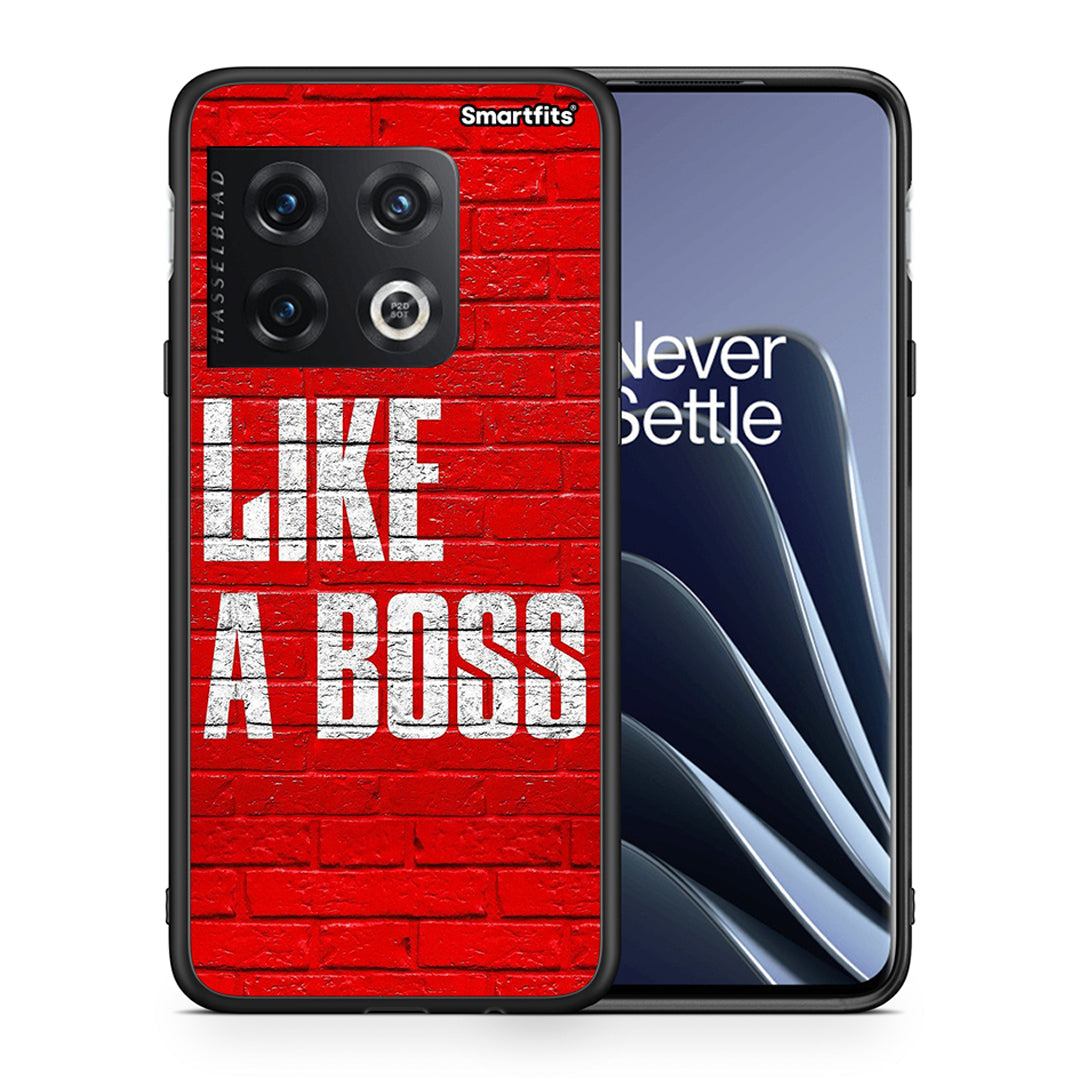 Θήκη OnePlus 10 Pro Like A Boss από τη Smartfits με σχέδιο στο πίσω μέρος και μαύρο περίβλημα | OnePlus 10 Pro Like A Boss case with colorful back and black bezels