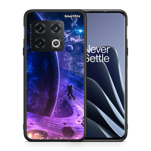 Θήκη OnePlus 10 Pro Lost Astronaut από τη Smartfits με σχέδιο στο πίσω μέρος και μαύρο περίβλημα | OnePlus 10 Pro Lost Astronaut case with colorful back and black bezels