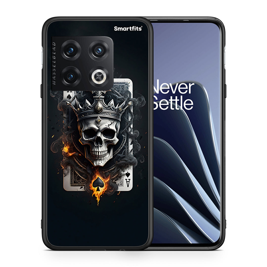 Θήκη OnePlus 10 Pro Skull King Ace από τη Smartfits με σχέδιο στο πίσω μέρος και μαύρο περίβλημα | OnePlus 10 Pro Skull King Ace case with colorful back and black bezels