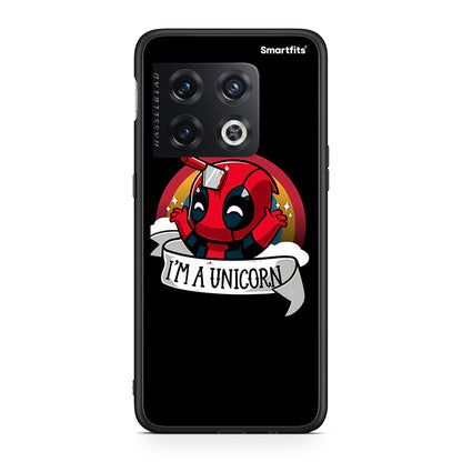 OnePlus 10 Pro Unicorn Deadpool θήκη από τη Smartfits με σχέδιο στο πίσω μέρος και μαύρο περίβλημα | Smartphone case with colorful back and black bezels by Smartfits