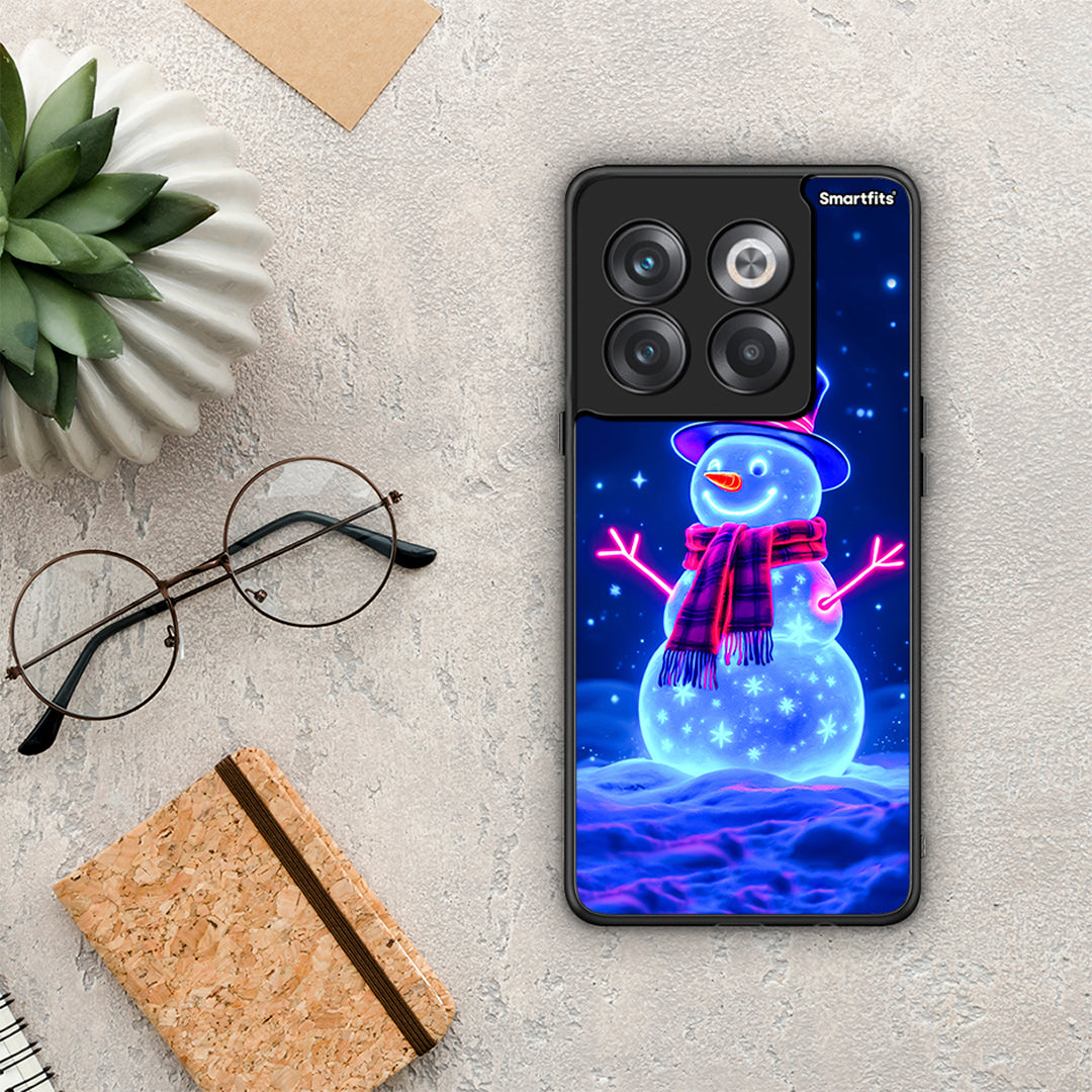 Christmas Neon Snowman - OnePlus 10T θήκη